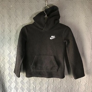 Nike Fleece Hoodie Pullover Sweater Youth Size 7 Large 6-7Yrs Black - Picture 1 of 7