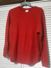 NWT St. Johns Bay Womens Red Waffle-knit Sweater XXL