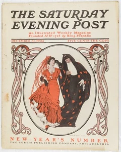 DEC 31 1904 New Years Masquerade Dance SATURDAY EVENING POST FULL MAG XF M456 - Picture 1 of 15
