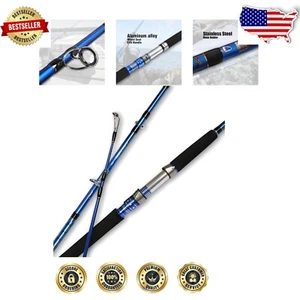 Medium Heavy 7' Carbon Fiber Saltwater Rod with EVA Grip - Portable Design - Picture 1 of 9