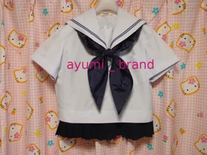 ID13 ^_^ Japanese SchoolGirl Uniform Summer! Perfect Cond. Mini-Skirt! Size M. - Picture 1 of 5