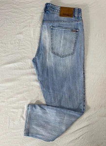 Volcom Vorta Slim Straight Stretch Denim Skate Jeans. Light Wash, Men's 33X27. - Picture 1 of 9