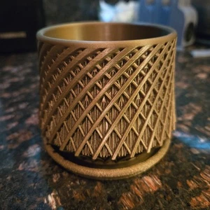 80 mm 2 Stück Pflanzgefäß Bronzefarben 3D Druck "Kairo" - Bild 1 von 7