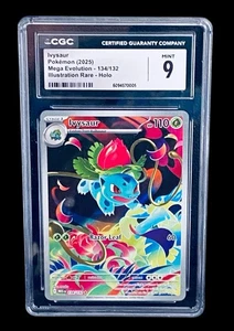 Pokemon Ivysaur 134/132 CGC Mint 9 Mega Evolution Illustration Rare- Holo 🔥 - Picture 1 of 2