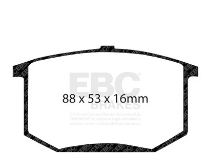 Juego de pastillas de freno traseras para Lotus Esprit 1976-1985 EBC 19166GCXJ 1977 1978 1979 1980 Foto 1 de 4