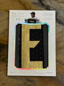 National Treasures Draft 2015 placas de identificación Dante Fowler Jr 5/6 parche novato raro - Imagen 1 de 2