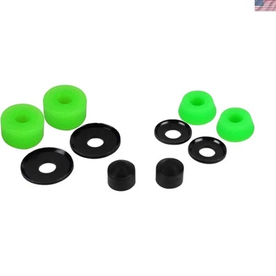 Kit completo de reconstrucción de monopatín: bujes, arandelas y copas pivotantes para 2 camiones Foto 1 de 4