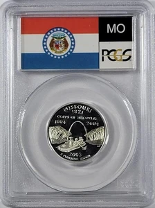 2003-S Silver Washington Quarter - Missouri - PCGS PR69DCAM - Flag Series - Picture 1 of 2