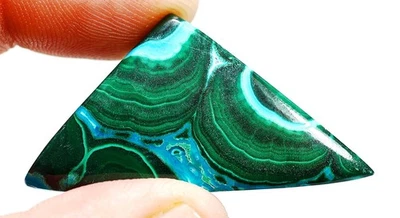 61 Ct 7X23X39 mm NATURAL CRISOCOLA MALAQUITA FANTASÍA CABUJÓN PIEDRA PRECIOSA... - Imagen 1 de 4