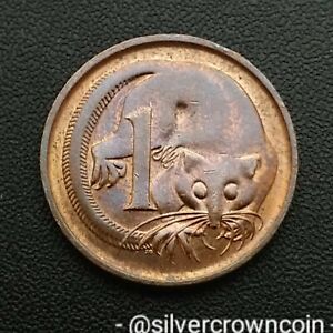 Australia 1 Cent 1966. KM#62. One Penny coin. Feather-tailed Glider. Animals.