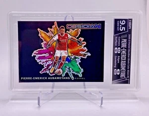 2020-21 Pierre-Emerick Aubameyang Panini Obsidian Black Color Blast HGA 9.5 B - Picture 1 of 3