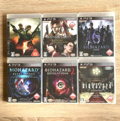 Lot 6 Resident Evil BIOHAZARD 5 6 HD Remaster Revelations 1 2 Revival Selection - Image 1 of 2