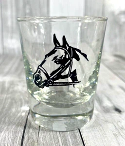Bridled Horse 1 oz Shot Glass - Libbey - Equine Bar Accessory - Picture 1 of 7