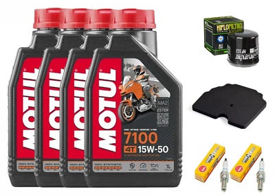 MOTUL / HIFLOFILTRO / NGK / MEIWA KIT/TAGLIANDO BENELLI TRK 502 X 4LT MOTUL 7100 15W50 FILTRO ARIA OLIO CANDELE