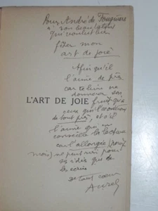 AUREL l'ART DE JOIE beautiful shipment signed to A. FOUQUIERS - Picture 1 of 1