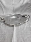 WROUGHT FARBERWARE Hammered Aluminum Serving 11" Tray Round Floral Pattern