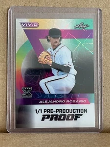 Alejandro Rosario 2024 Leaf Vivid Baseball 1/1 Pre Production Proof - Picture 1 of 1