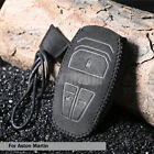 Real Alcantara Suede Leather Key Cover Case Fob Black For Aston Martin Db11 Dbs