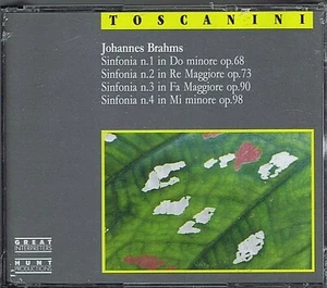 TOSCANINI BOX SET 2 CD(SEALED) BRAHMS SYMPHONIES LIVE RECORDING 1951.1952(HUNT) - Imagen 1 de 1