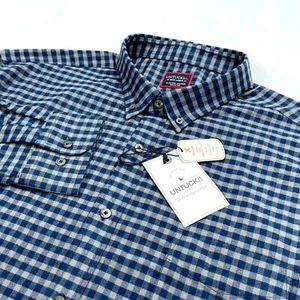 UNTUCKit Long Sleeve Flannel Regular Fit Check Plaid Shirt 3XL $125 - Picture 1 of 7
