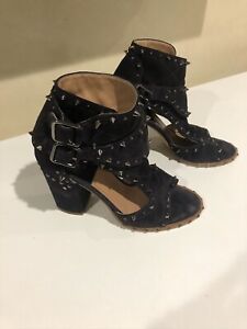 Authentic laurence dacade Navy Suede Booties Size 37 In Brand New Condition