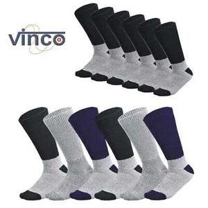 6-12 pares de calcetines térmicos para diabéticos gruesos cálidos invierno no aglutinantes calcetines sueltos de tripulación - Imagen 1 de 9