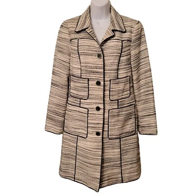 Gabardina Worth New York P a rayas grandes bolsillos de parche EE. UU. Foto 1 de 4