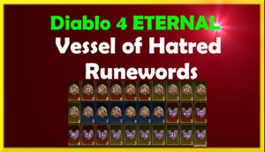 Diablo 4 ETERNAL Ewig Runewords Runes BAC EOM Vessel of Hatred D4 SC PC PS - Picture 1 of 1
