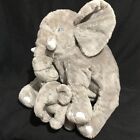 Ikea Elephant Plush Toy Mother & Baby Soft Stuffed Animal Toy 34cm Sitting 