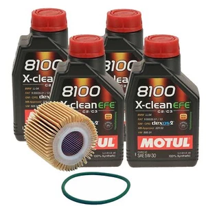 4L Motul 8100 X-CLEAN EFE 5W30 Wix Filter Motor Oil Change Kit API SN - Picture 1 of 1