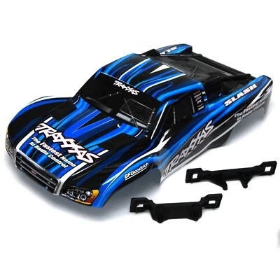 Traxxas Slash Blue/Black Body with Front & Rear Clipless Lower Mounts 2WD/VXL - Image 1 of 4