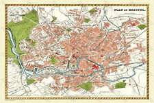 OLD MAP OF BRISTOL 1893 - 30" x 20" PHOTOGRAPHIC PRINT