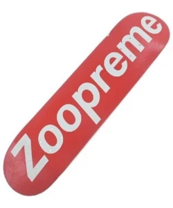 2006 Zoopreme Red Box Logo Skateboard Skate Deck Zoo York Supreme - Picture 1 of 6