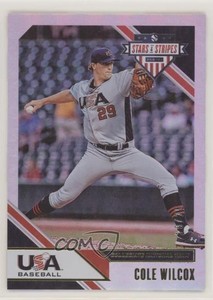 2020 USA Baseball Stars & Stripes Longevity Team Logo Gold /25 Cole Wilcox #10