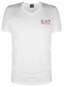 EA7 White V-Neck T-Shirt - Picture 1 of 5