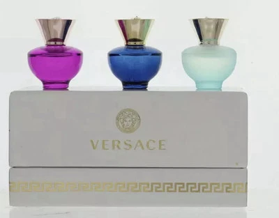 Versace Mini Set de Versace Juego de Regalo de 3 Piezas - 0.17 OZ cada uno NUEVO EN CAJA Foto 1 de 4