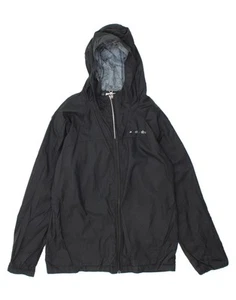 COLUMBIA Boys Hooded Rain Jacket 14-15 Years Large Black Polyester AM14 - Picture 1 of 3