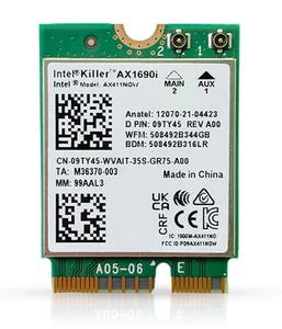 HighZer0 Electronics AX1690i Killer Series Adattatore WiFi 6E Aggiornato | Gaming - Foto 1 di 9