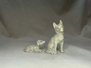 Figura de perro Lusterware de colección madre pastor alemán con cachorro hecha en Japón - Imagen 1 de 10
