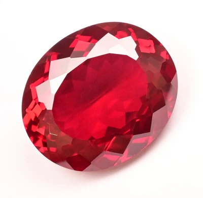 94.55 Ct Flawless Natural Mozambique Blood Red Ruby Certified Oval Gemstone - Image 1 of 4