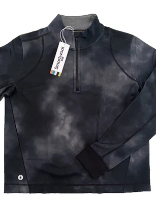 Camisa SmartWool Active Uptempo Manga Larga Cuarto 1/4 Cremallera Cuello Negra M Merino Foto 1 de 4