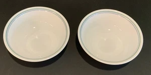 Corelle Rosemarie Müsli Suppe Schüsseln 6 1/4" Grün Blau Rand Linie Menge 2 - Bild 1 von 8