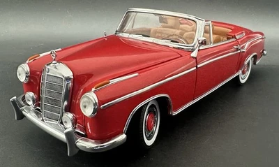 Sun Star 1958 Mercedes Benz 220SE Convertible 1:18 Scale Die Cast Model Red - Image 1 of 4