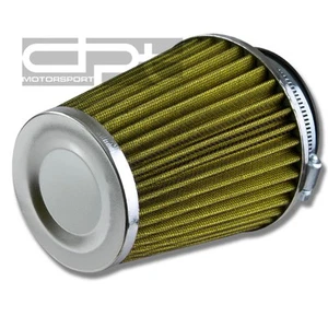 3" SHORT RAM/COLD AIR INTAKE INDUCTION 6" ROUND STRAIGHT YELLOW RUBBER FILTER - Foto 1 di 1