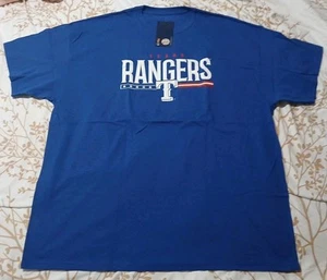 Majestic Texas Rangers T-Shirt Men's XXL Royal Blue Brand New - Picture 1 of 3