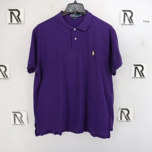 Herren Polo Ralph Lauren Custom Fit Hemd Gr. XL Lila Logo Pony Oxford - Bild 1 von 8