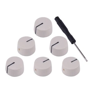 6 piezas Blanco Estilo Davies 1/4" Efectos para Guitarra Perillas Amplificador Perillas Nuevo - Imagen 1 de 2