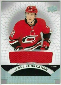 2017-18 Upper Deck Premier Rookie Jersey JANNE KUOKKANEN #51 Hurricanes UD RC D