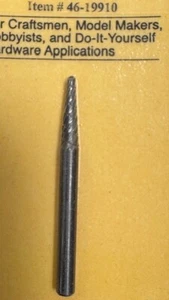 Cortador de carburo tipo Dremel - cónico, 1/8" de diámetro con interruptor de virutas 9910 - Imagen 1 de 1