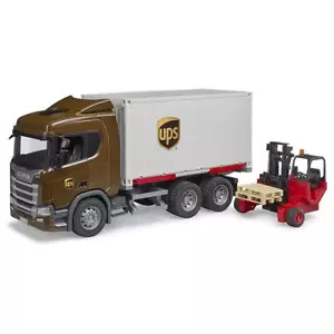 Bruder 1/16 Scania Super 560R UPS Camion Logistico con Carrello elevatore 03582 - Foto 1 di 4